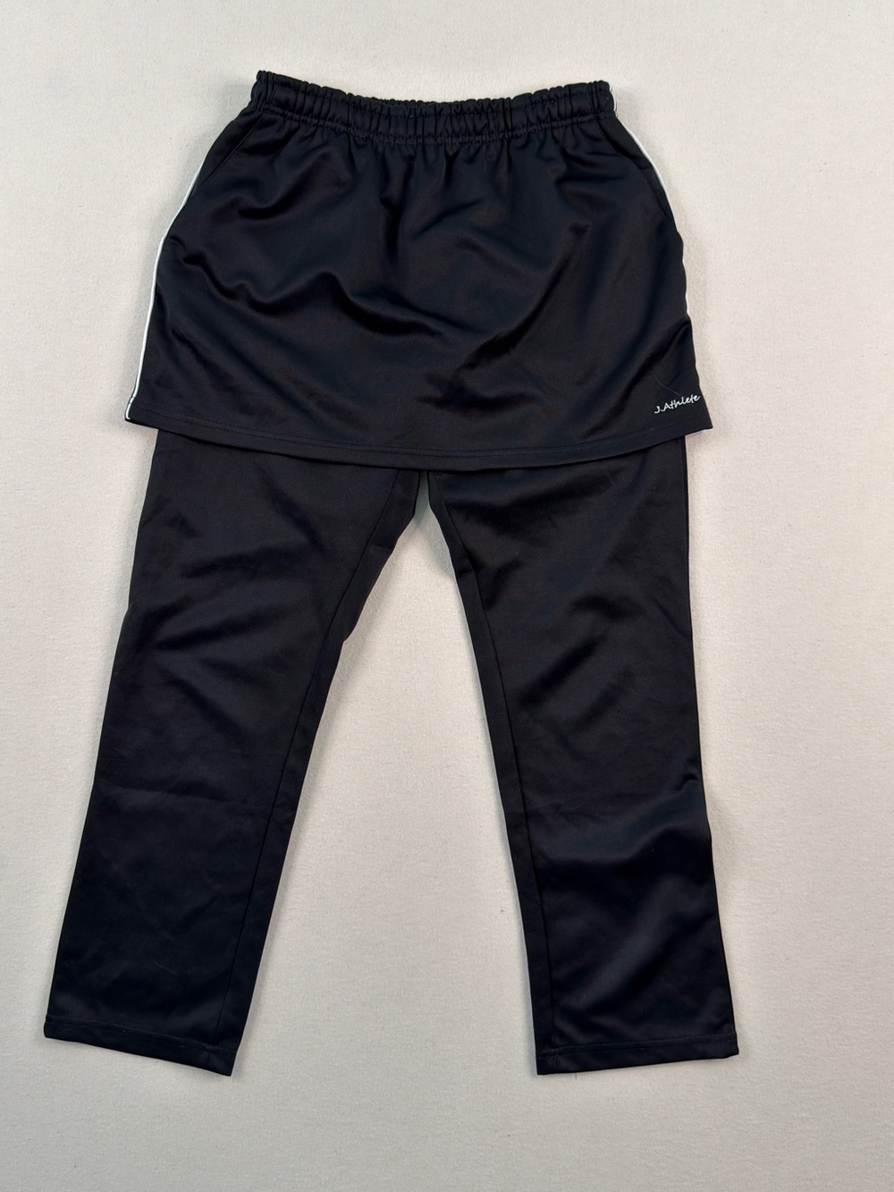 J.Athlete Black Athletic Skort Leggings Set Athleisure Capri Activewear Y2K